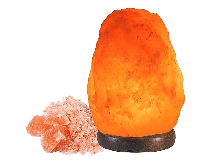 BEPER P201UTP100 Lampada di Sale con Intensità di Luce Regolabile - Lampada Unica, Intagliata a Mano con Base in Legno