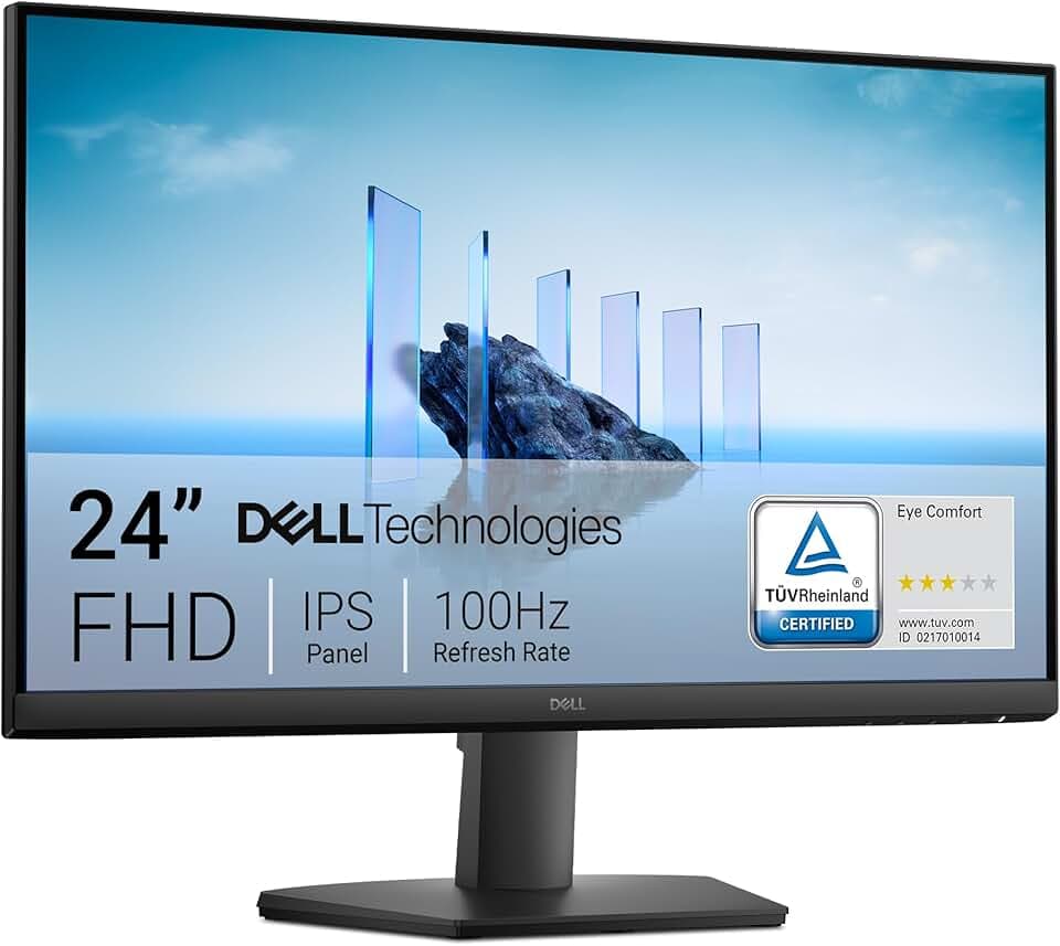 Dell 24 Monitor - SE2425HM, Full HD (1920x1080), 100Hz, IPS, 5ms, VESA (100x100mm), HDMI, VGA, 3 Anni di Garanzia, Nero