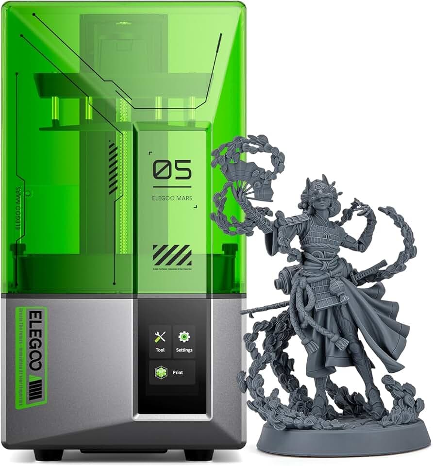 ELEGOO Marzo 5 Stampante 3D LCD 4K MSLA 6,6" livellamento automatico, stampa rapida 70 mm/h, sensore intelligente, protezione contro il surriscaldamento