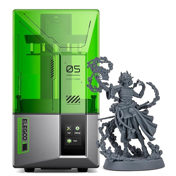 ELEGOO Marzo 5 Stampante 3D LCD 4K MSLA 6,6" livellamento automatico, stampa rapida 70 mm/h, sensore intelligente, protezione contro il surriscaldamento