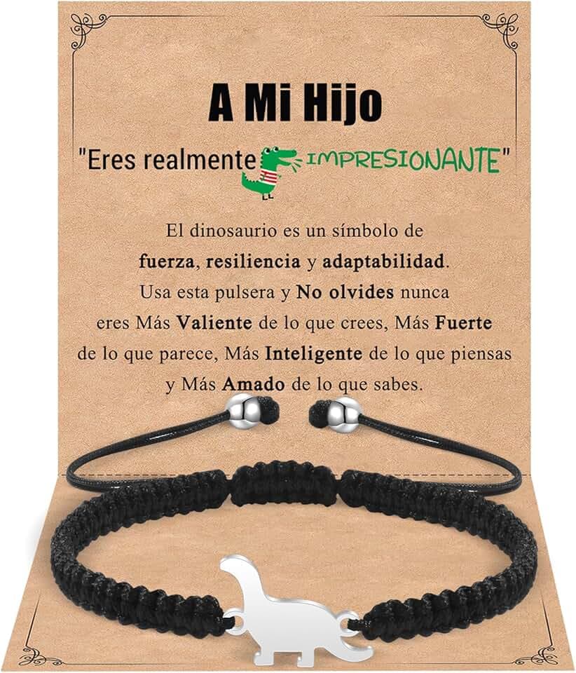 Cheerslife Regali Per Figlio Bracciale Bambino Bracciale Dinosauro Regali Per Bambini Bracciale Madre E Figlio Regali Di Compleanno Natale Per Figlio Regalo Di Ritorno A Scuola Laurea Mamma Papà ES