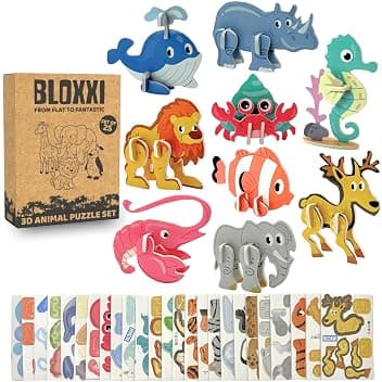 Set 25 Puzzle 3D Animali per Bambini, Regalini Fine Festa Compleanno