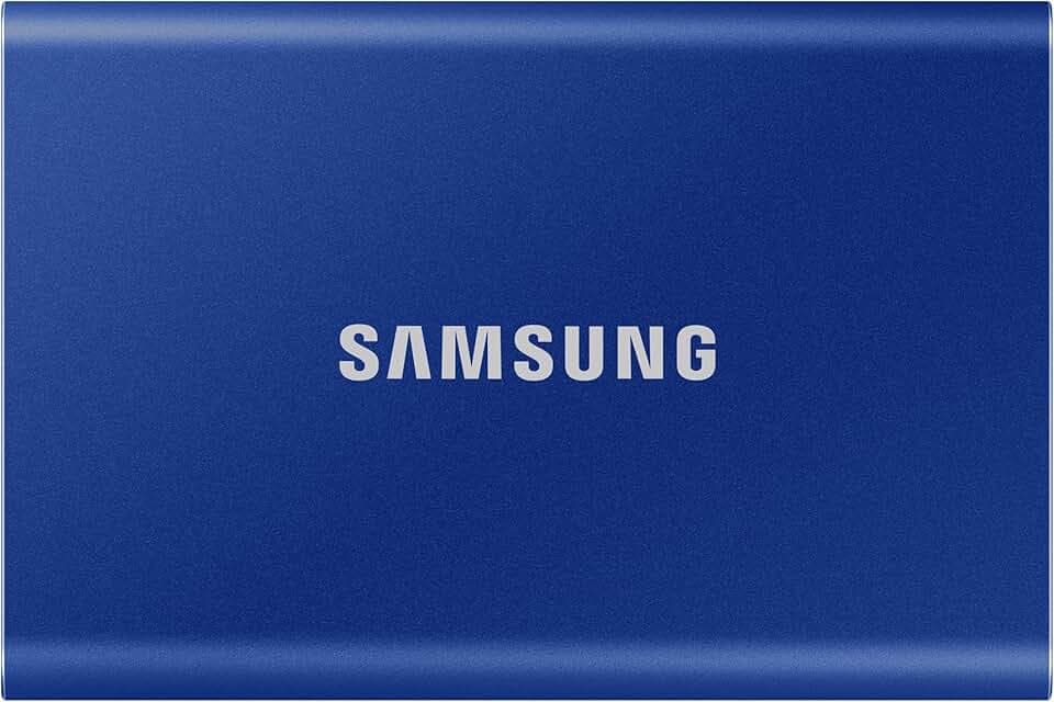 Samsung T7 Portable SSD - 1 TB - USB 3.2 Gen.2 External SSD Indigo Blue (MU-PC1T0H/WW)