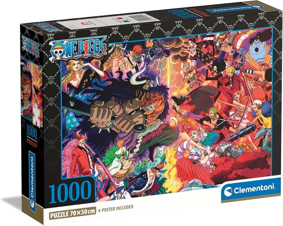 Clementoni Puzzle One Piece - 1000 Pezzi - Puzzle Adulti, Poster Incluso, Puzzle Anime, Manga, Divertimento Per Adulti, Made In Italy, 39922 The Forest Stewardship Council