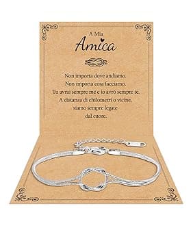Cheerslife Regalo per Amica/Sorella/Mamma/Figlia Braccialetti Amicizia Bracciale Amicizia Donna Regalo Donna Compleanno Laurea Natale Festa della Madre