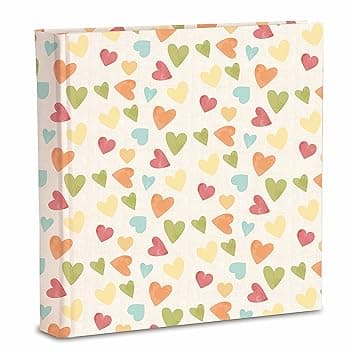 Album Fotografico 31x31/40fg (80 pagine) in cartoncino intervallato da velina Copertina in Carta Stampata con rifinitura plastificata Opaca, Cuori