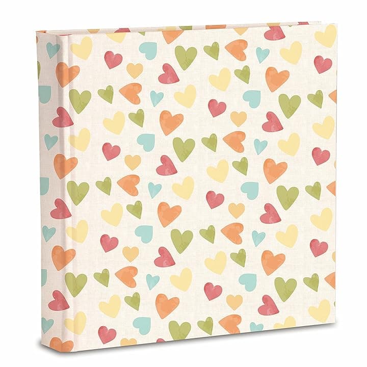 Album Fotografico 31x31/40fg (80 pagine) in cartoncino intervallato da velina Copertina in Carta Stampata con rifinitura plastificata Opaca, Cuori