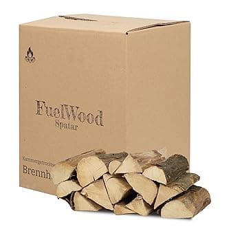 Legna da ardere di carpino di alta qualità, 25 l, essiccata al forno, tronchi da 25 cm, sotto il 15% di umidità, ideale per forno, camino, barbecue, barbecue e falò, legna da ardere, legna da ardere