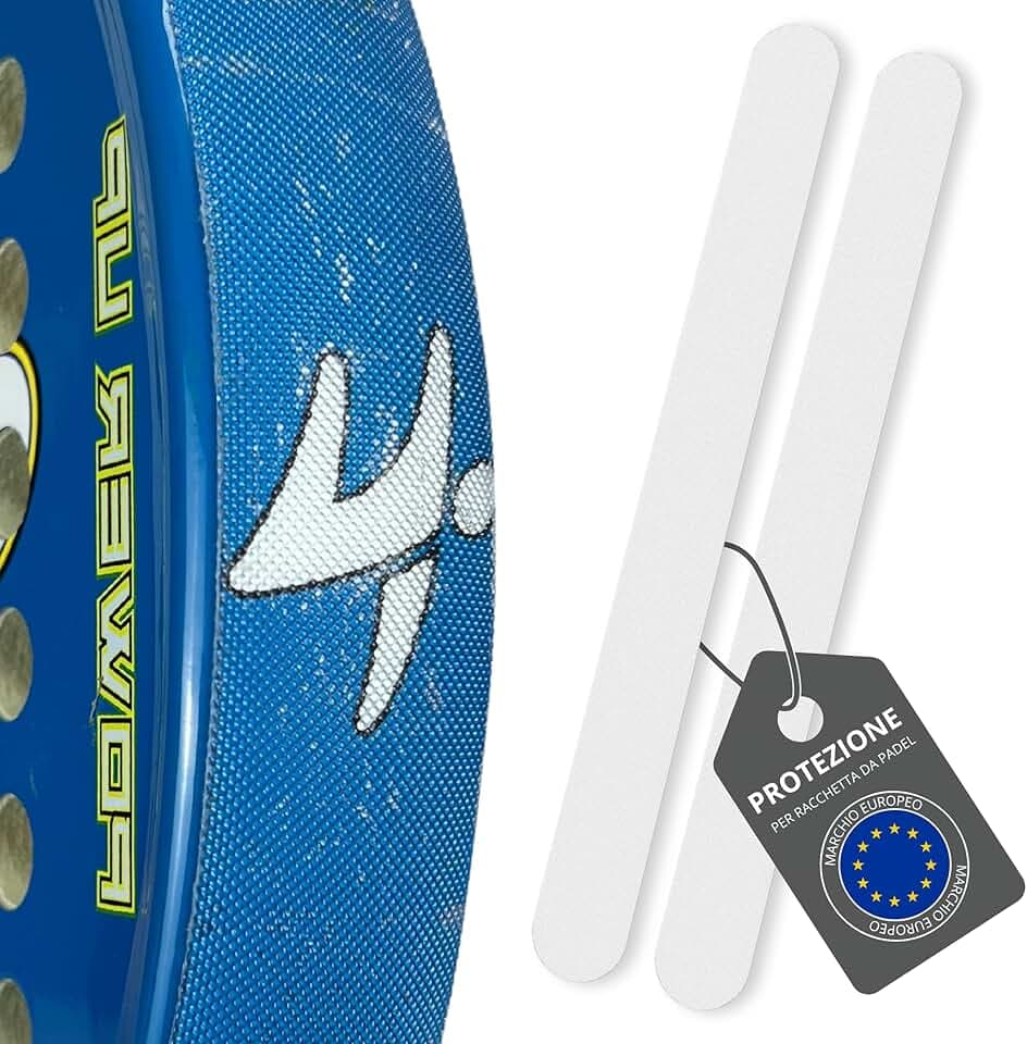 Protezione Racchetta Padel Transparente Ruvido - Protettore Racchetta Multigranulato, Resistente - Paracolpi Padel Facile da Applicare e Adattabile 35x370mm.