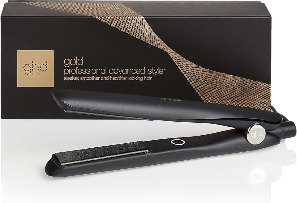 ghd Gold, Piastra Capelli Professionale per Piega Liscia e Mossa, Styler con Tecnologia Dual-Zone e Sensori Termici, Finish Morbido e Lucente da Salone, Cavo Girevole di 2.7 m