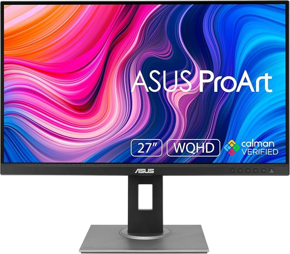 ASUS Proart Display Pa278Qv Professional Monitor, 27" Ips, Wqhd 2560 X 1440, Nero Grigio