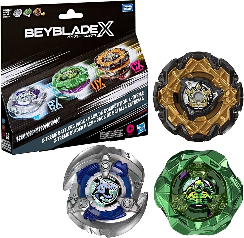 Hasbro Beyblade X, Set da Combattimento X-Treme, Contiene 3 trottole da Combattimento Beyblade X di Takara Tomy, Giocattoli, dagli 8 Anni in su