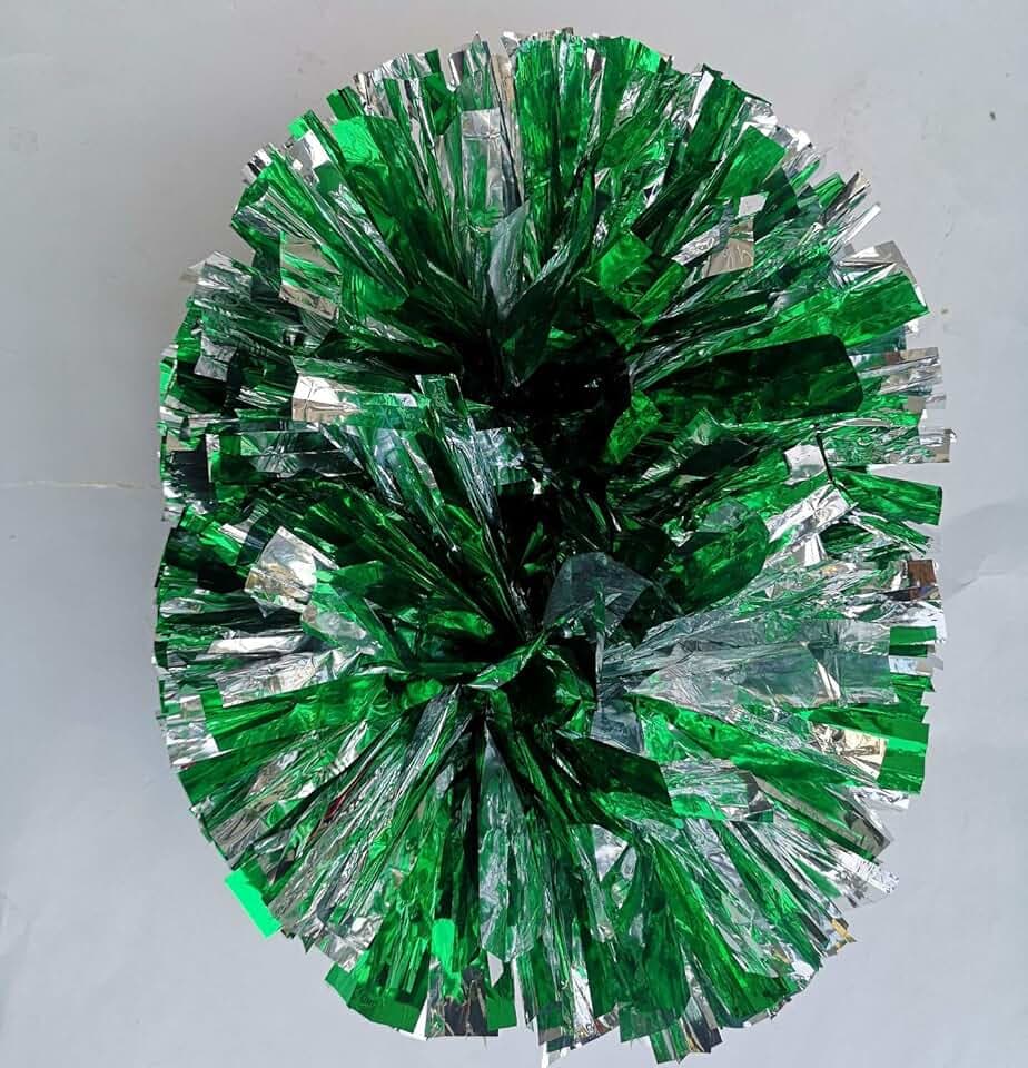2 Pezzi Cheerleading Pompon Cheerleader Metallic Pom Poms Sport Accessori per Cheer, Danza Team, Party, Aerobic Cheerleading
