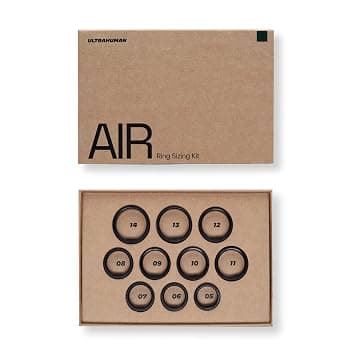 ULTRAHUMAN Kit di misure per anelli Air con campione, taglia prima di acquistare, scegli tra 10 misure - taglie da 5 a 14 tra 5 opzioni di colore - Trova la dimensione perfetta dell'anello -