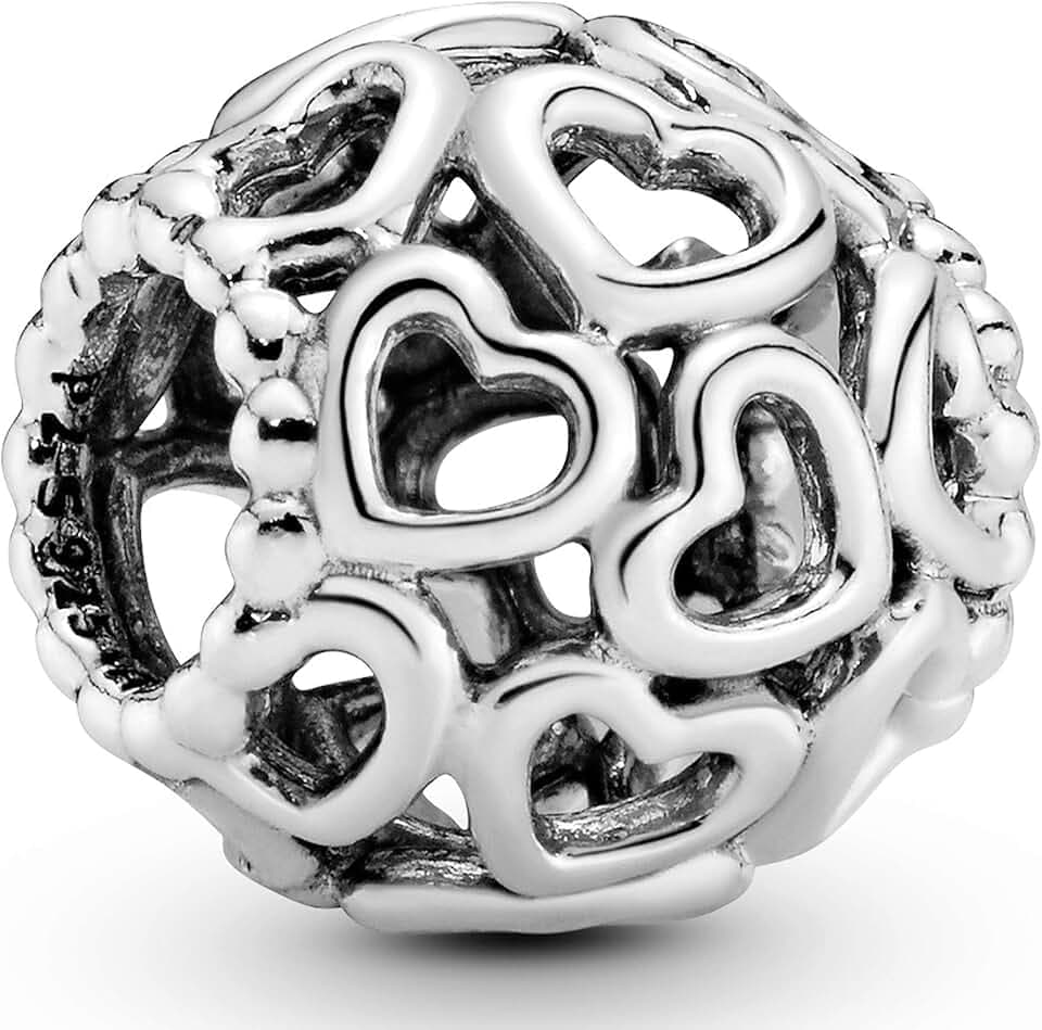 PANDORA Charm cuori con lavorazione openwork