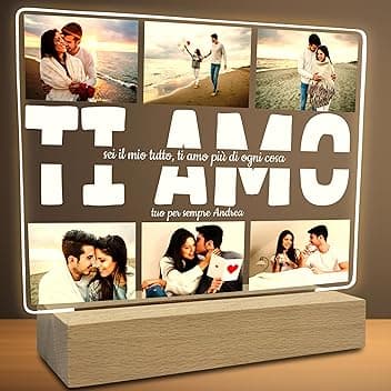 STAMPATEK Lampada Personalizzata Regali Per San Valentino Per Lui Lei - Lampada Led Luce Notturna Regalo Fidanzato, Compleanno, Moglie, Marito, Compagno Regalo Natale Originale, PlexMod6_DS2