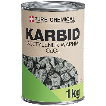 CHOSA Carburo di Calcio 1 kg - CAC₂ Puro al 100%, Senza Additivi - per Lampade Acetilene, Saldatura e Giardino - Robusta Scatola di Metallo – la Confezione Protegge dall'umidità – Chiusura Ermetica