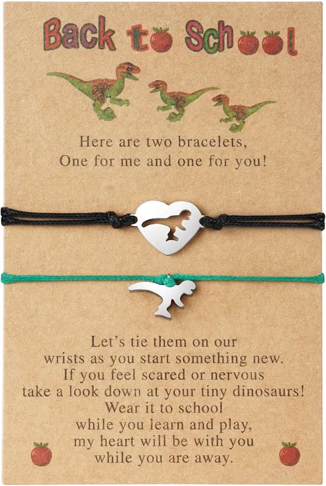 AUAUY Regali di Ritorno a Scuola, Bracciale Madre e Figlia Bracciale Mamma e Figlio Regalo per Madre, Regali per il Primo Giorno di Scuola per Ragazze e Ragazzi, Natale Regalo, Amore