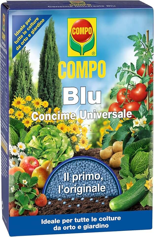 COMPO Blu, Concime Granulare Universale, Fertilizzante per Tutte le Colture da Orto e Giardino, 1 kg