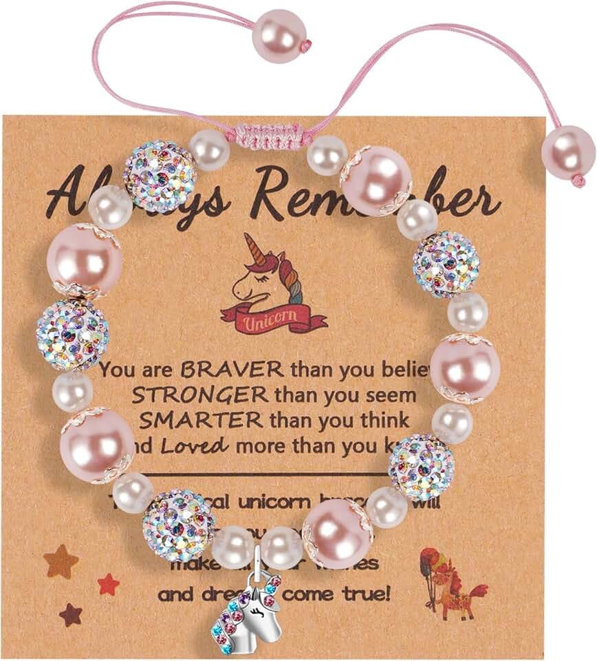 Aucuu Braccialetti per Bambini, Gioielli Regalo per Ragazze Compleanno e Natale