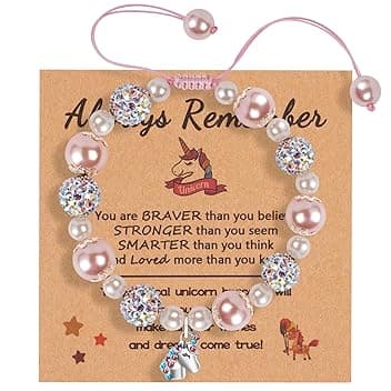 Aucuu Braccialetti per Bambini, Gioielli Regalo per Ragazze Compleanno e Natale