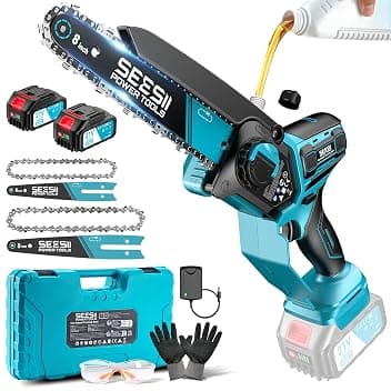 SEESII 6 & 8 Mini Motosega Elettrica da Potatura per Taglio Legno - 1000 W