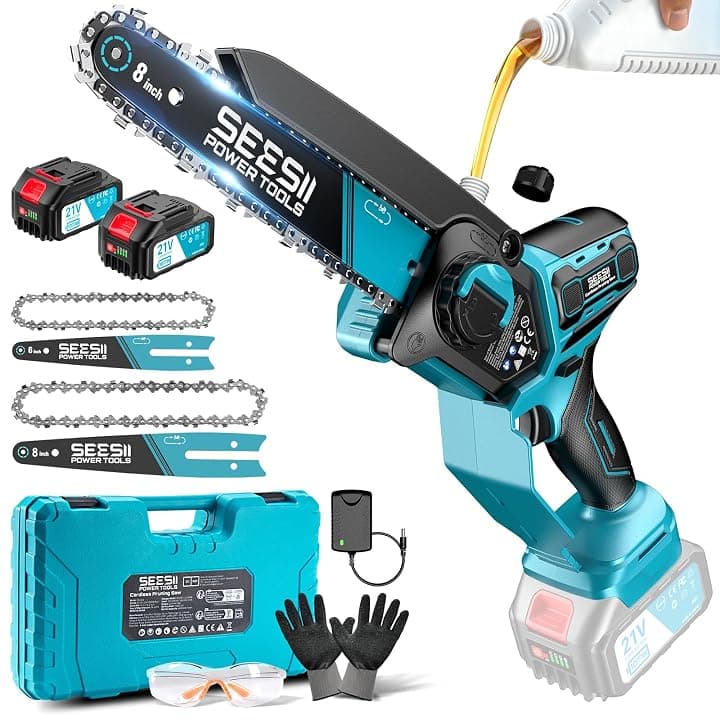 SEESII 6 & 8 Mini Motosega Elettrica da Potatura per Taglio Legno - 1000 W