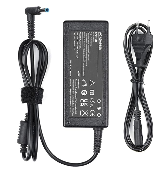 Caricatore Portatile 45W Alimentatore Compatibile con HP Stream, Pavilion, Elitebook 830 840 850, Probook 430 440 450, 240 250 Caricabatterie Computer PC Notebook Adattatore 4.5 * 3.0mm ClimeCo Certified