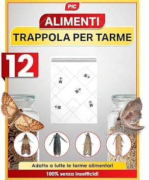PIC Trappole Farfalline Alimentari 12x – Antitarme per Cucina e Dispensa
