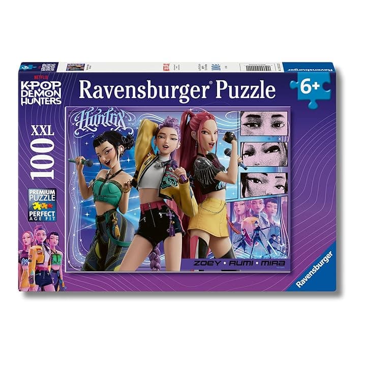Ravensburger - Puzzle K-Pop Demon Hunters, 100 Pezzi XXL - Puzzle Bambini 6 Anni, Collezione K-Pop Demon Hunters, Giochi Educativi e Divertenti, Idee Regalo