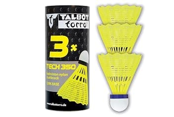 Talbot-Torro Volani da Badminton Tech 350, Lattina 3 Pezzi,Nilon