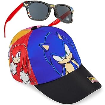 Disney Toy Story | Sonic The Hedgehog Cappello Baseball Occhiali da Sole Bambino Set, Cappellino UV400 Occhiali Sole