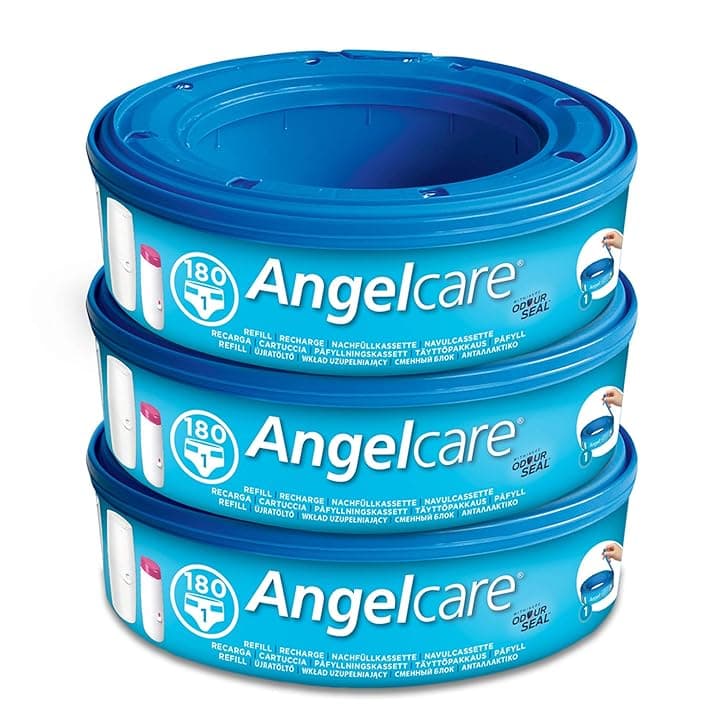 Foppapedretti Ricarica Mangiapannolini per Maialino, (fino a 540 pannolini), trattiene cattivi odori con tecnologia brevettata EVOH a 7 strati (Azzurro) 3 unità (Confezione da 1)