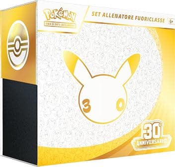 Pokémon: set Allenatore Fuoriclasse 30° Anniversario del GCC Pokémon (1 carta promozionale a figura intera, 9 buste di espansione e accessori premium), Edizione in Italiano