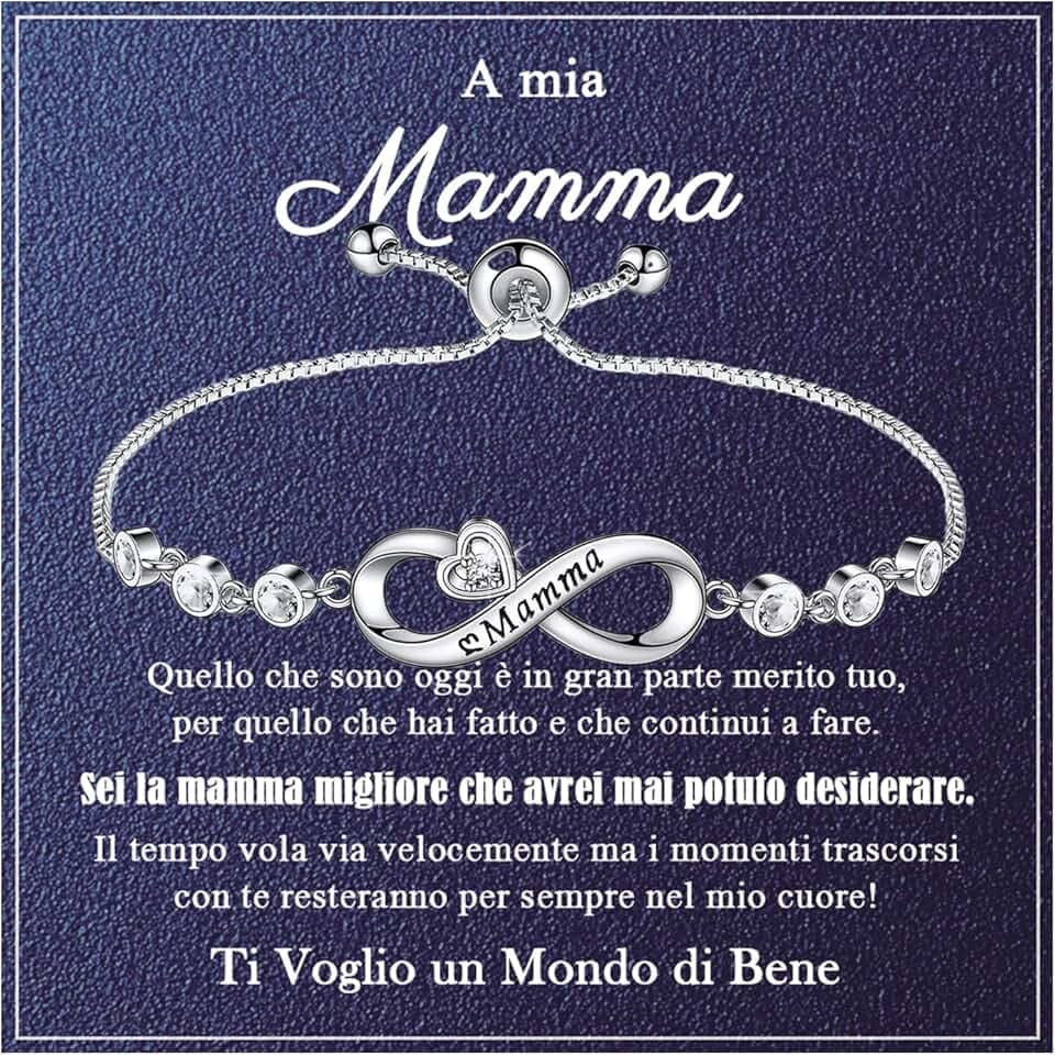 VGWON Regalo Mamma, Regalo Mamma Compleanno, Bracciale per Mamma, Bracciale Regalo per Festa della Mamma, Regalo Gioielli Natale e Compleanno per Mamma
