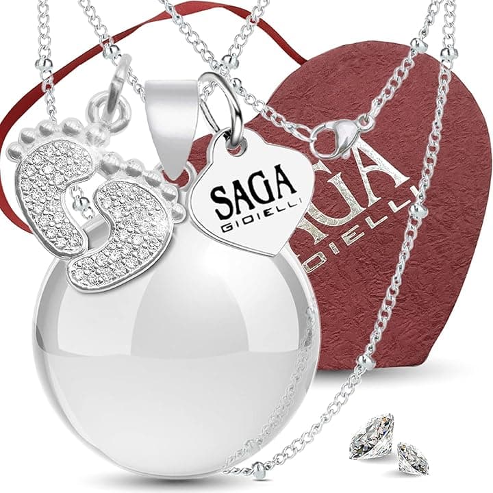SAGA GIOIELLI COLLANA CHIAMA ANGELI GRAVIDANZA, RICHIAMO DEGLI ANGELI, SFERA SONORA (MODELLO)
