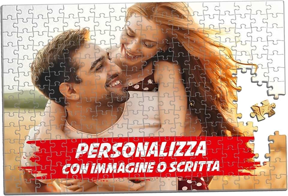 t-shirteria - Puzzle Personalizzato con Foto - Incorniciabile - Idea Regalo per Festa del papà, Anniversario e Compleanno - Stampa in HD - Disponibile in 180, 360 e 500 pezzi