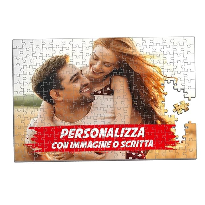 t-shirteria - Puzzle Personalizzato con Foto - Incorniciabile - Idea Regalo per Festa della Mamma, Anniversario e Compleanno - Stampa in HD - Disponibile in 180, 360 e 500 pezzi