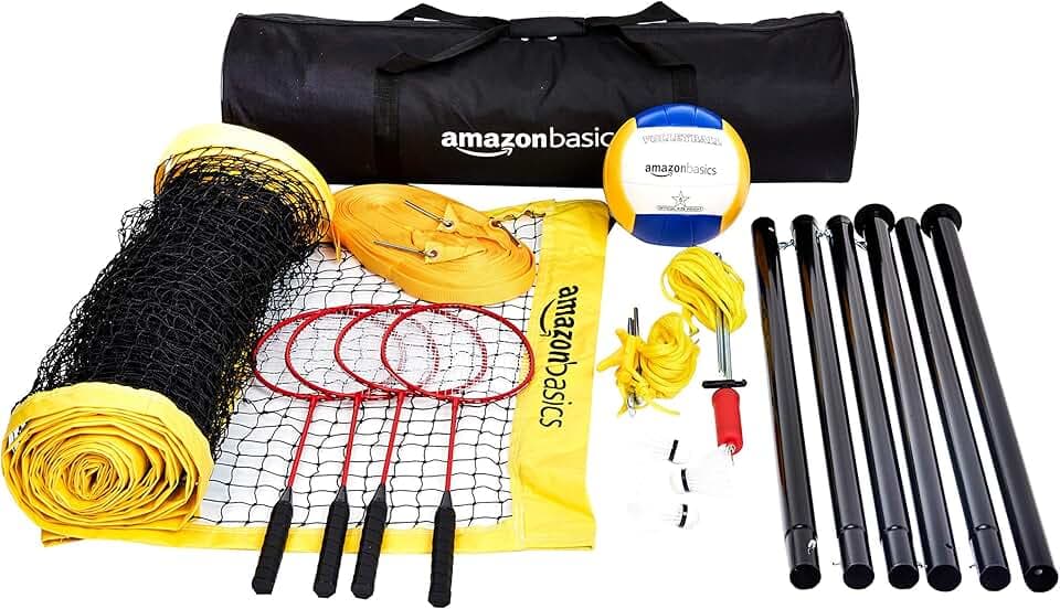 Amazon Basics set combo pallavolo e badminton