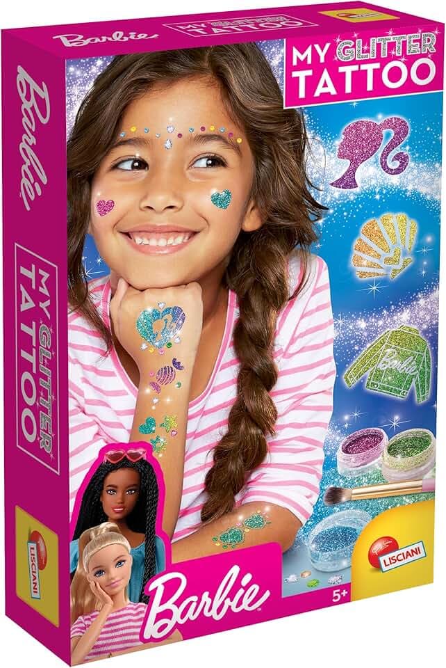 Kit de tatouages pailletés Barbie - LISCIANI GIOCHI - Créez des tatouages colorés et scintillants