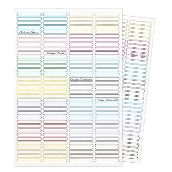 280 Etichette Adesive per Matite Scuola con Nome Personalizzabile - Etichette Adesive Personalizzate Colorate per Matite Penne Pennarelli Oggetti - Nomi Adesivi Personalizzati Bambini Impermeabili