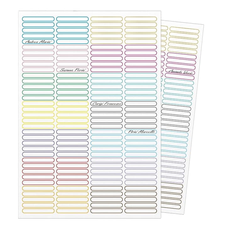 280 Etichette Adesive per Matite Scuola con Nome Personalizzabile - Etichette Adesive Personalizzate Colorate per Matite Penne Pennarelli Oggetti - Nomi Adesivi Personalizzati Bambini Impermeabili