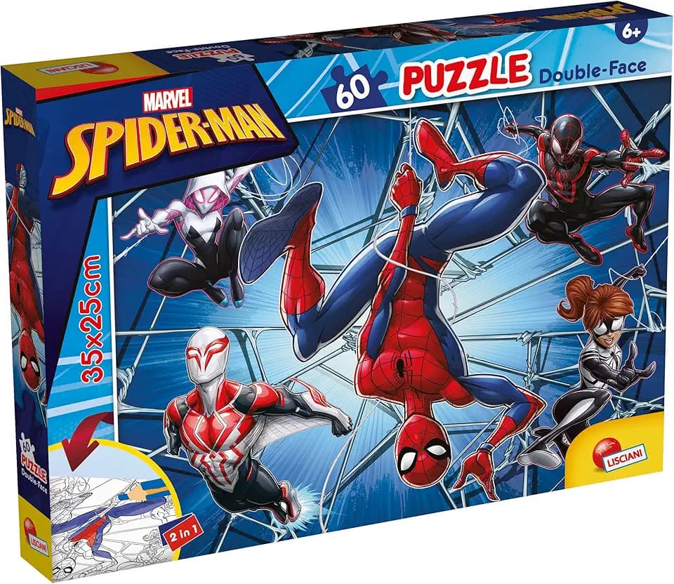 Liscianigiochi Marvel Puzzle DF M-Plus 60 Spiderman, 99634