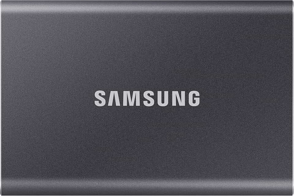Samsung MU-PC1T0T/WW T7 - SSD Esterno Portatile da 1 TB, USB 3.2 Gen 2, 10 Gbps, Tipo-C, Grigio Titanio