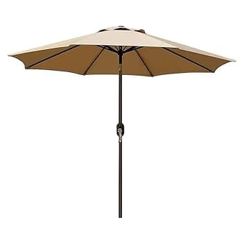 Arreditaly Ombrellone Da Giardino Parasole Per Balcone Con Air Vent Inclinazione Regolabile Apertura A Manovella Anti UV Impermeabile Per Mare Spiaggia Piscina Terrazzo