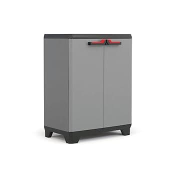 Keter Armadio Basso Stilo, 1 Ripiano Regolabile, Grigio Scuro, 68x39x90 H Cm