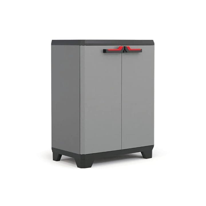 Keter Armadio Basso Stilo, 1 Ripiano Regolabile, Grigio Scuro, 68x39x90 H Cm