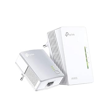 TP-Link TL-WPA4220 KIT Powerline Kit AV600Mbps e Wi-Fi 300Mbps, Homeplug AV2, Porte Ethernet, Plug & Play, Compatibile con Router, Tecnologia Powerline Avanzata, Facile Gestione