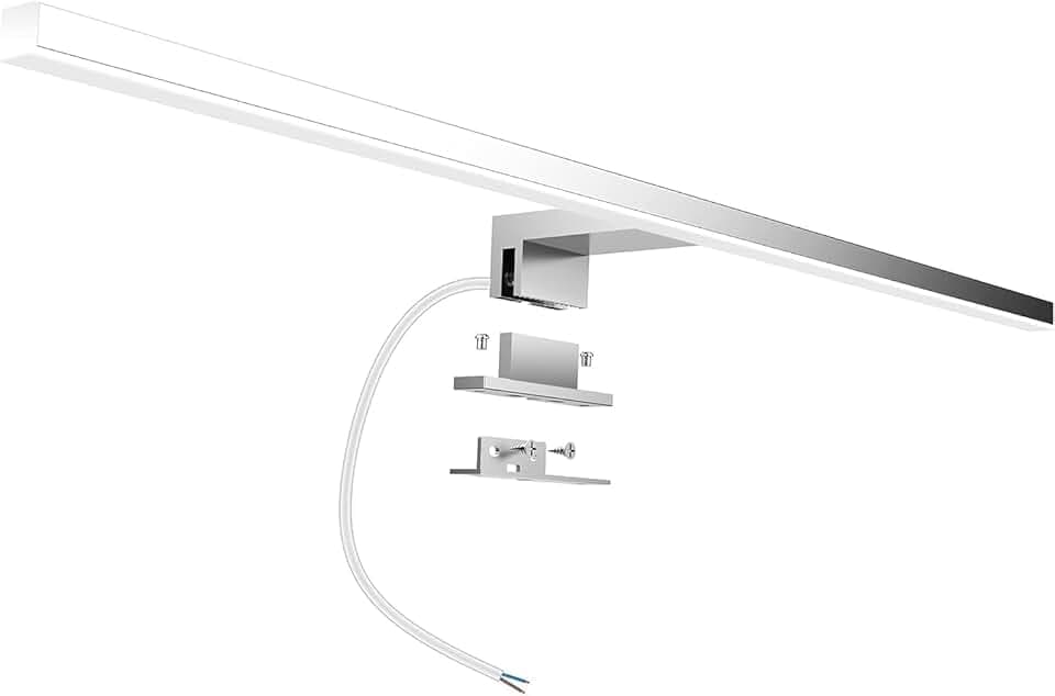 Aogled Lampada da Specchio LED per Bagno 10W 820LM 60cm 230V 4000K,3-in-1 Classe II Lampada,Senza Sfarfallio,Specchio Frontale/Armadio/Illuminazione a Parete Bianco Neutro