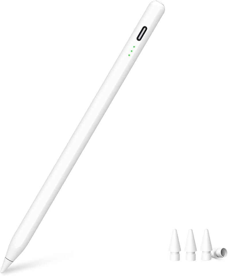 Penna iPad per Pro Air Mini 2018-26, Rifiuto palmo, ricarica ultraveloce 2X